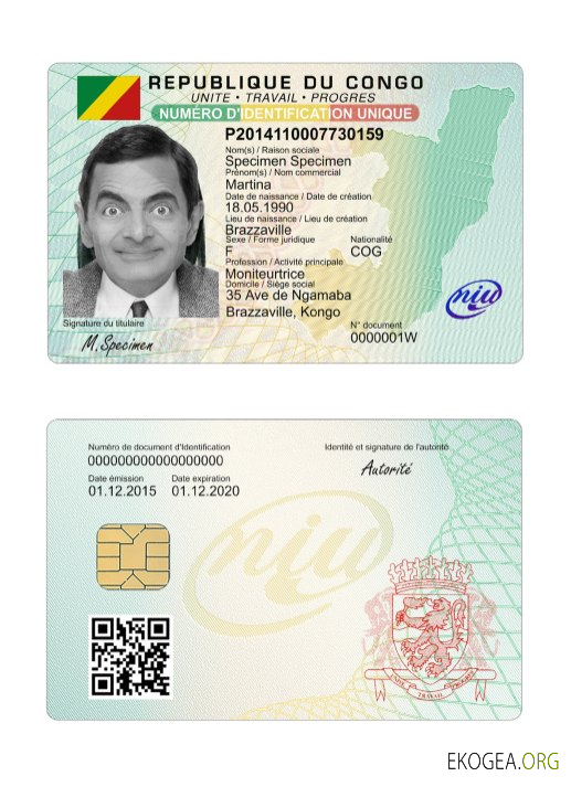 Carte d'identité du Congo